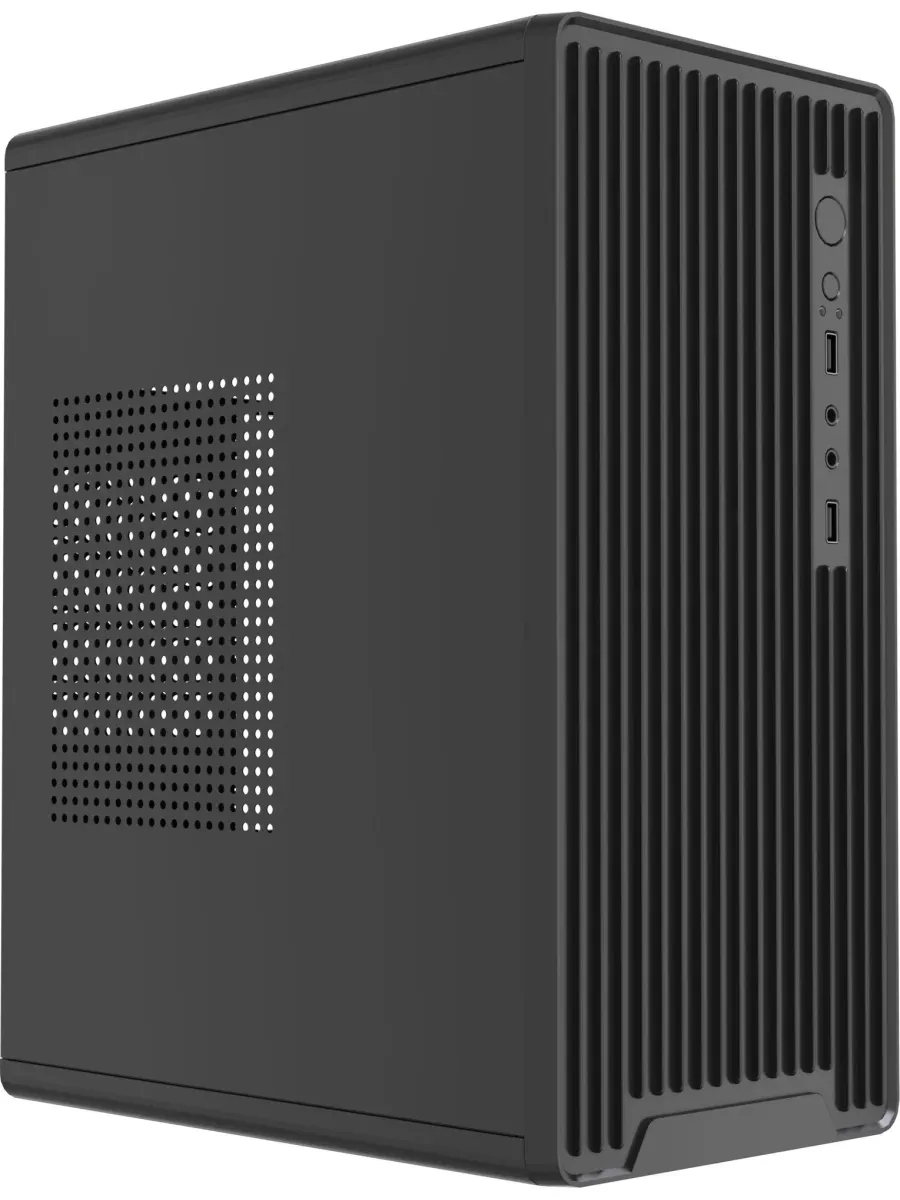Корпус для ПК ACC-M258-02B черный без БП mATX 1x80mm 2xUSB2…