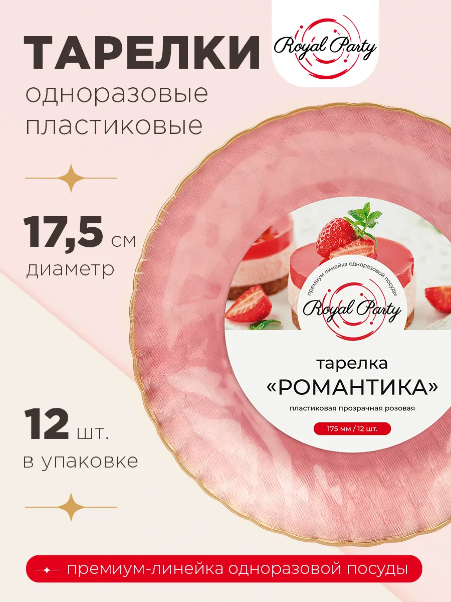 Тарелки пластиковые для сервировки