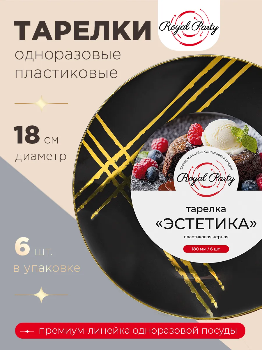 Тарелки пластиковые для сервировки