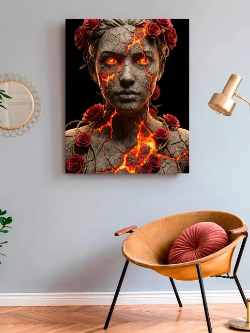 Art on Canvas Пожар внутри Картина по номерам на холсте 40х50 см, 40x50 см, фото 3