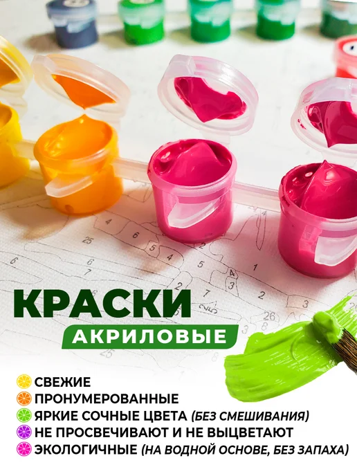 Art on Canvas Пожар внутри Картина по номерам на холсте 40х50 см, 40x50 см, фото 5