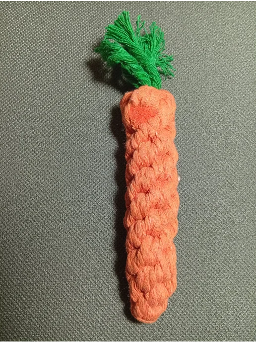 без бренда Игрушка морковка канат веревка, зеленый, фото 7