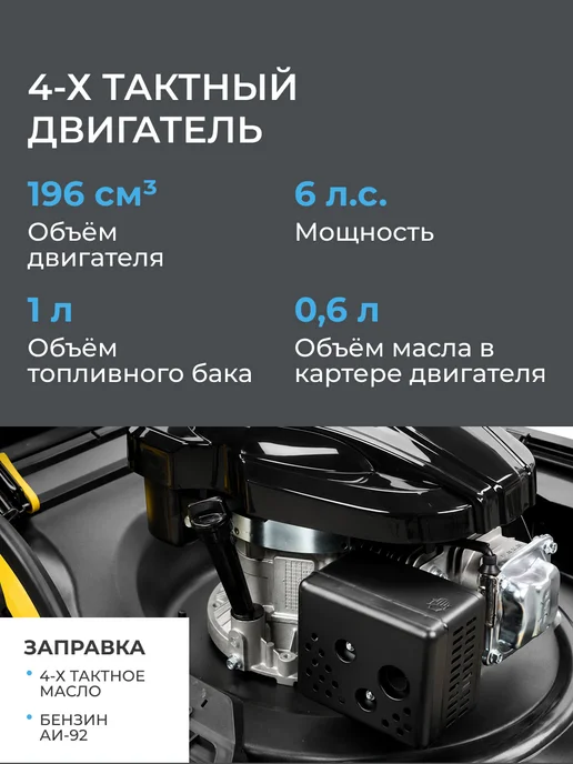 CHAMPION Газонокосилка бензиновая LM5344, вариант, фото 2