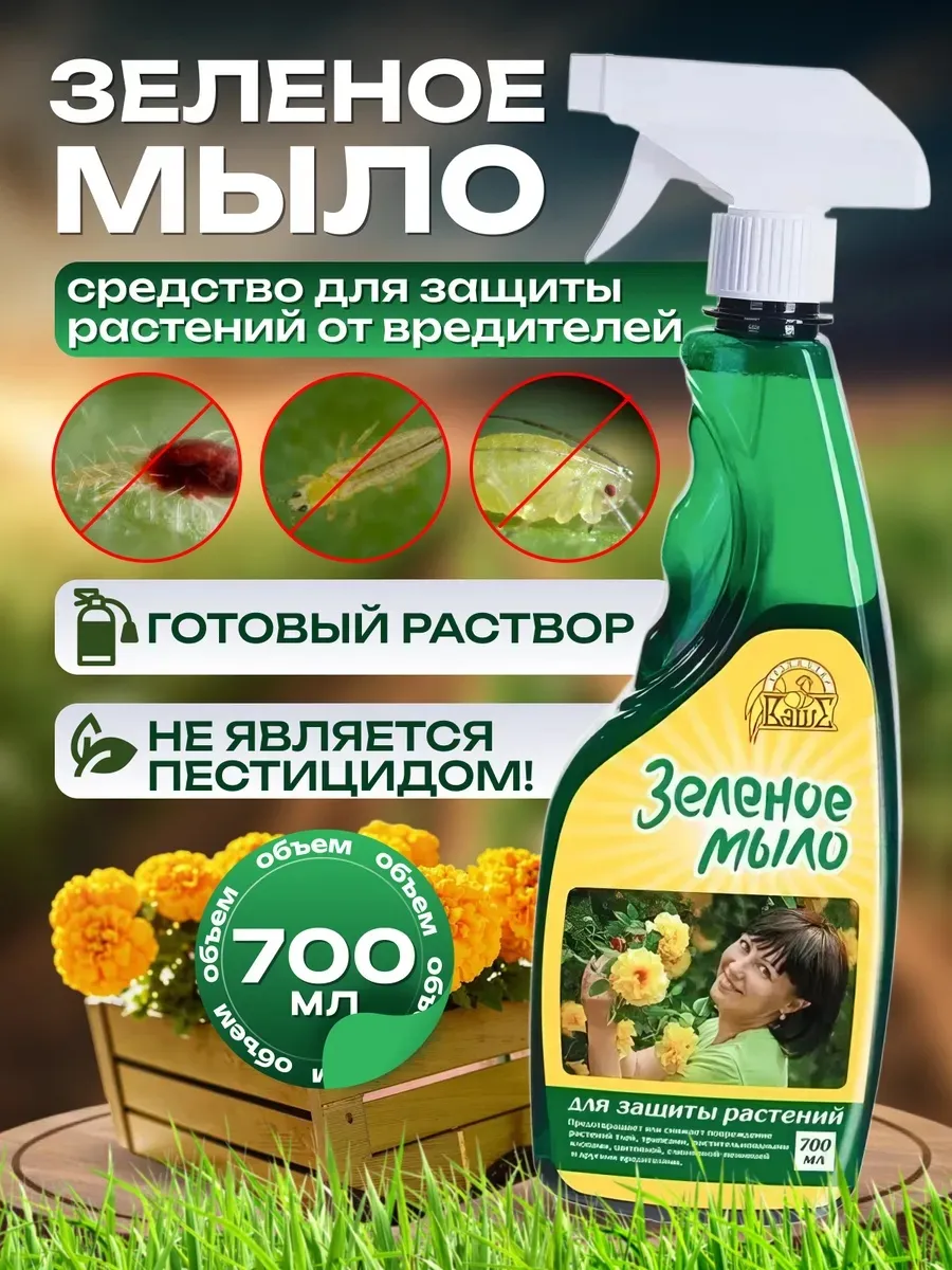 Зеленое мыло от вредителей садовых и комнатных растений