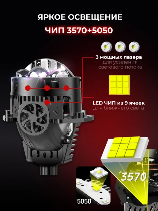 LEDBRITED Би лед линзы G10 bi led модуль, вариант, фото 4