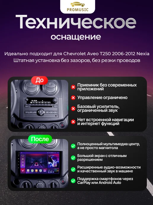 ProMusic Магнитола P26 для Chevrolet Aveo T250 2006-2012 6 128, Chevrolet Aveo 2006-2012, фото 2