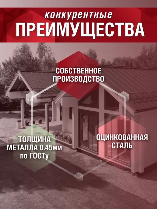Grand Line Конек кровельный 110х110х1000мм 7 шт оцинкованный, 110x110x1000 мм, 7 шт, фото 7