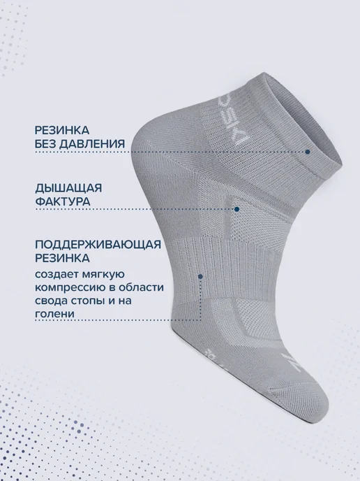 NORDSKI Носки спортивные набор 2 пары Pro, серый, фото 4