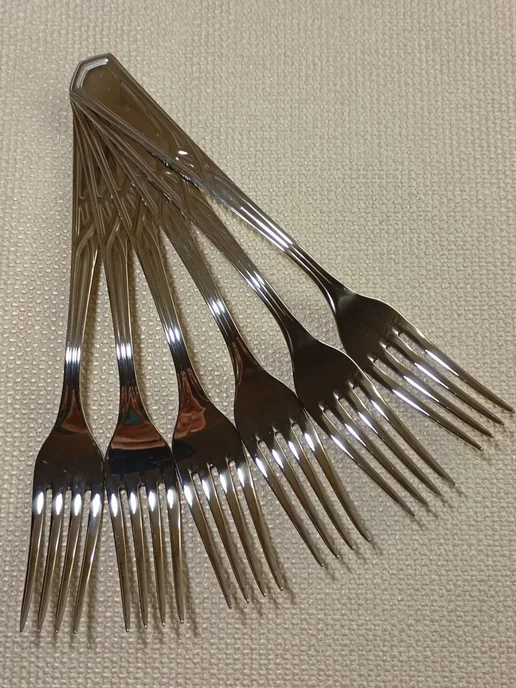 Павловский завод столовых приборов им.Кирова Вилки столовые набор 4 штуки Оптима М-27, серый, 9 шт, фото 7