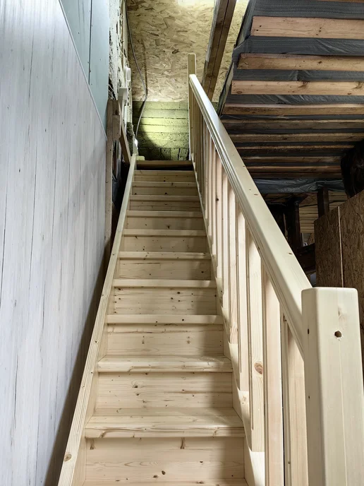 StairShop Лестница деревянная межэтажная проем 1340х1525 мм (правая), 1340x1525 мм, фото 8
