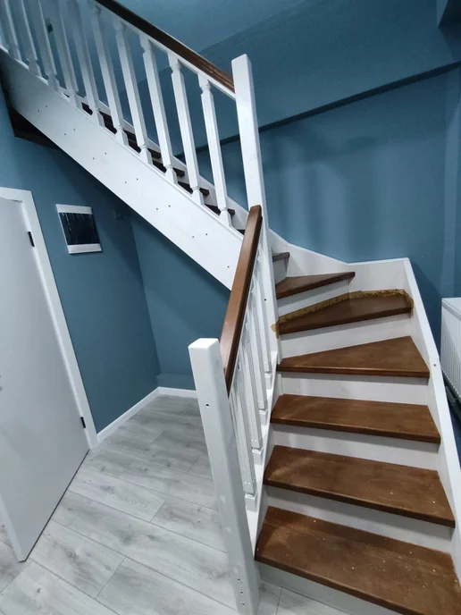 StairShop Лестница деревянная межэтажная проем 770х2447 мм (левая), 1340x1525 мм, фото 7
