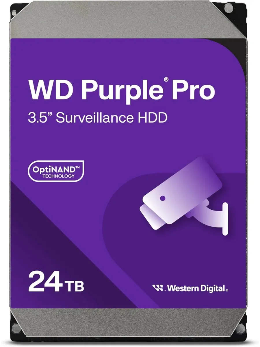 Жесткий диск 24TB WD241PURP Purple Pro для видеонаблюдения