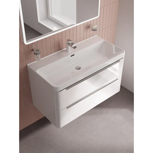 Фото товара на маркетплейсе wildberries Раковина на тумбу в ванную 100 см