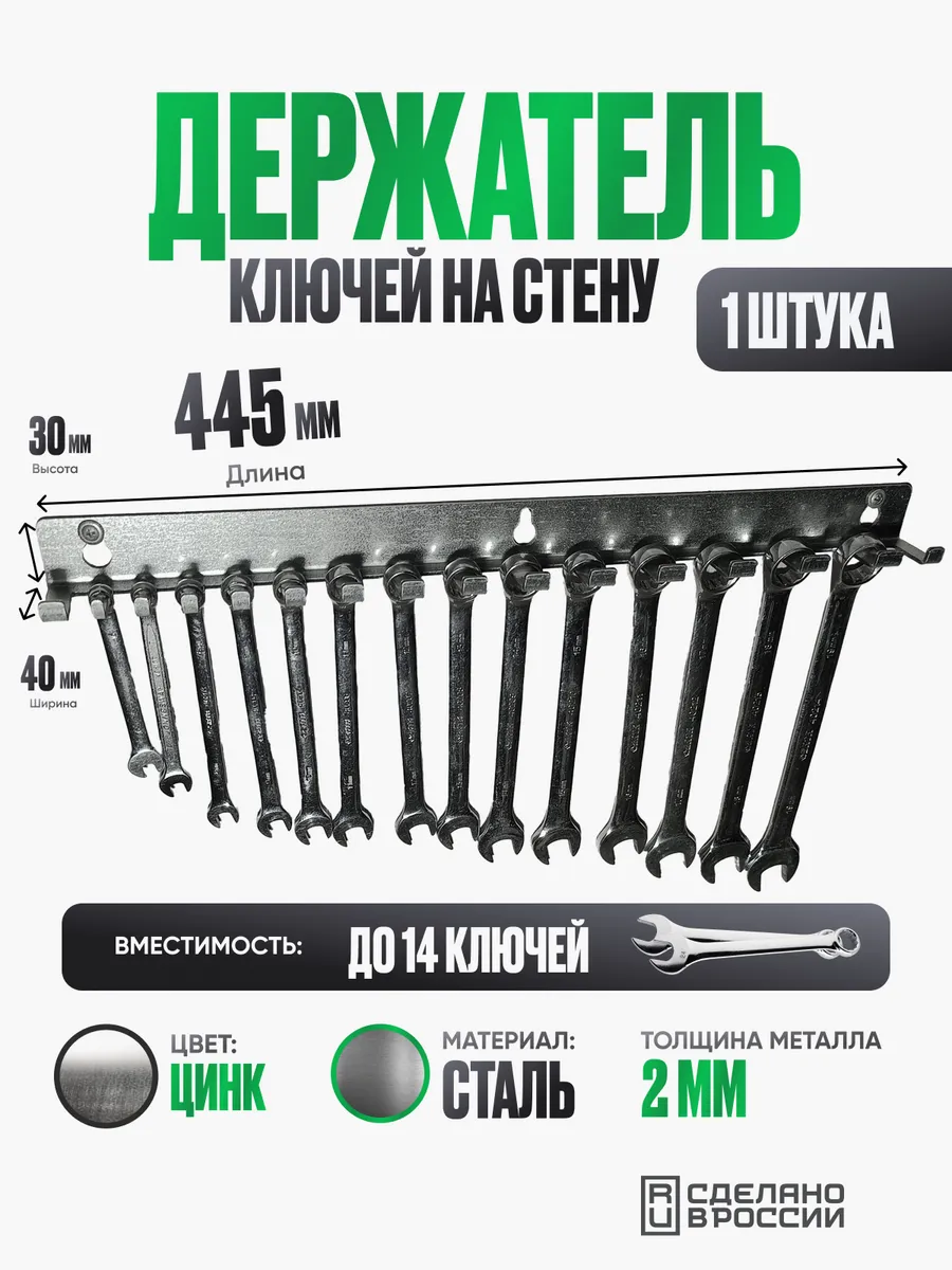 Держатель для гаечных накидных ключей (14) Цинк