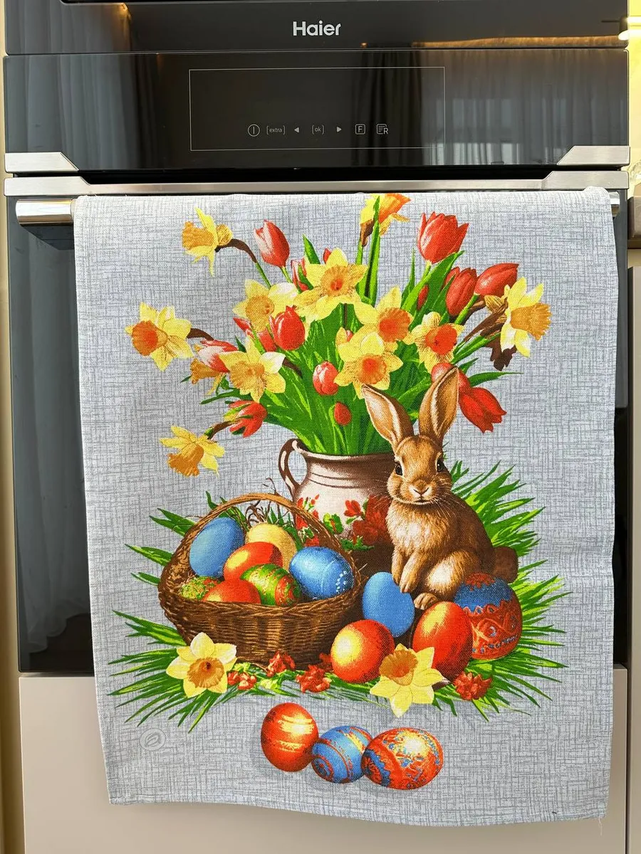 Полотенце пасхальное кухонное набор Околица 3 шт