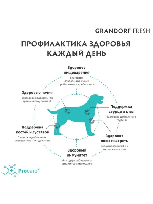 Сухой корм Grandorf' Grfr Dog для собак, крупные, индейка, 1 кг, фото 7