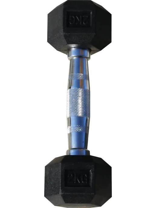 PROFI-FIT Гантель 2 кг гексагональная обрезиненная, 2 кг, фото 6
