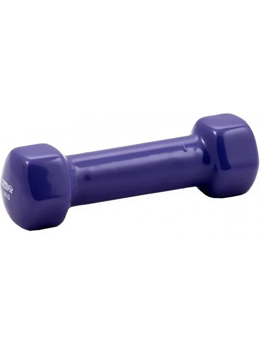 PROFI-FIT Гантель 0,5 кг для фитнеса, фиолетовая, винил, 500 г, фиолетовый, фото 3