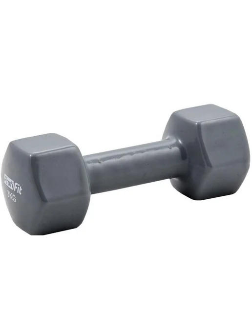 PROFI-FIT Гантель 0,5 кг для фитнеса, фиолетовая, винил, 3 кг, фото 3