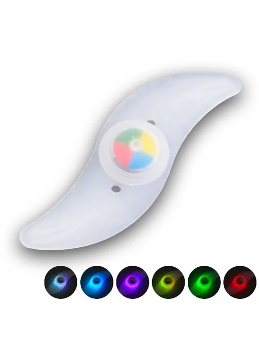 Сималенд Фонарь на спицу велосипеда водонепроницаемый, белый