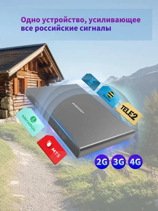 goboost усилитель сотовой связи 900 1800МГц для МТС МегаФон Билайн, серый, фото 5