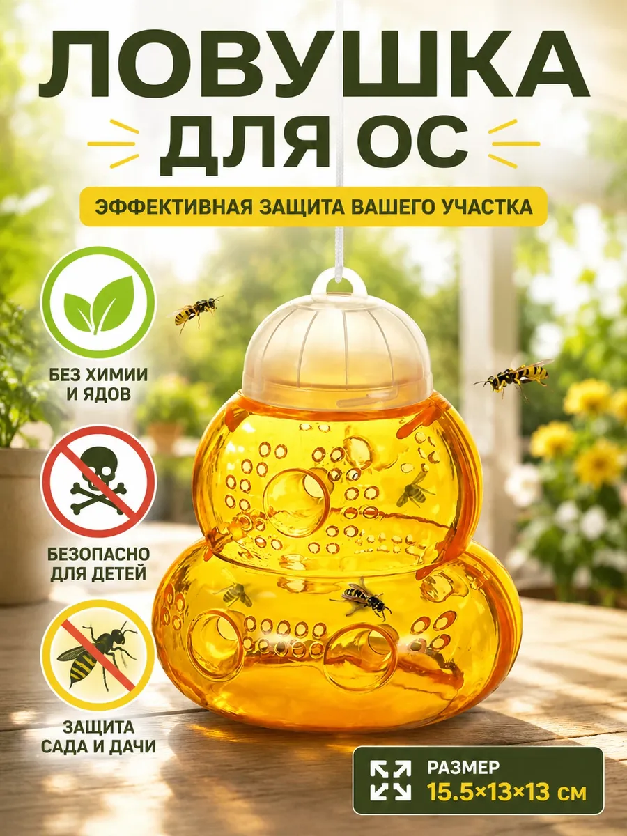 Ловушка для ос и насекомых подвесная пластик