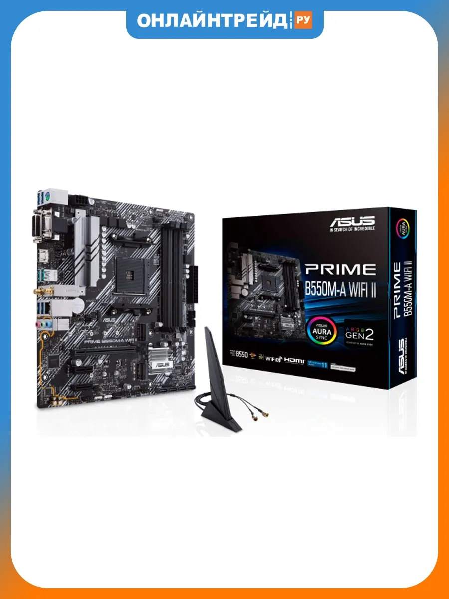 Asus Материнская плата PRIME B550M-A WIFI II (AM4, mATX)