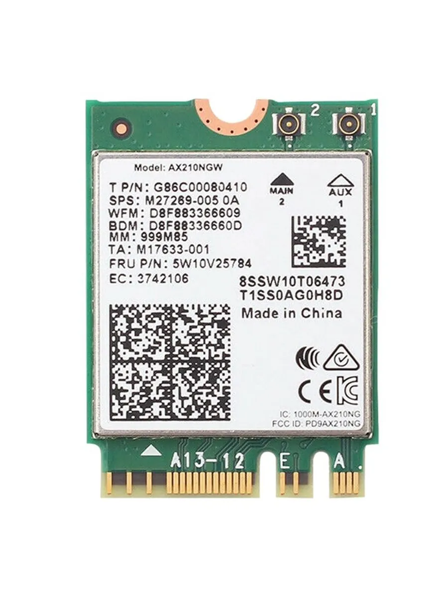 AX210 AX210NGW Сетевая карта M.2 NGFF 2,4 ГГц/5G WI-FI 6E 24