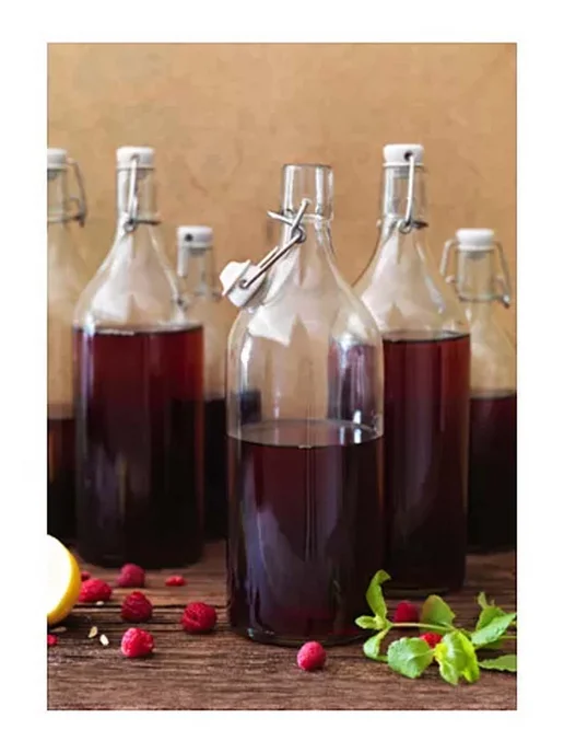 IKEA Бутылка с пробкой KORKEN, 1л, 29х9см, стекло, 1шт, 1 л, 1 шт, фото 5