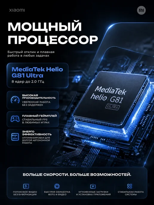 Смартфон Xiaomi 15C 8/256 ГБ, голубой, фото 5