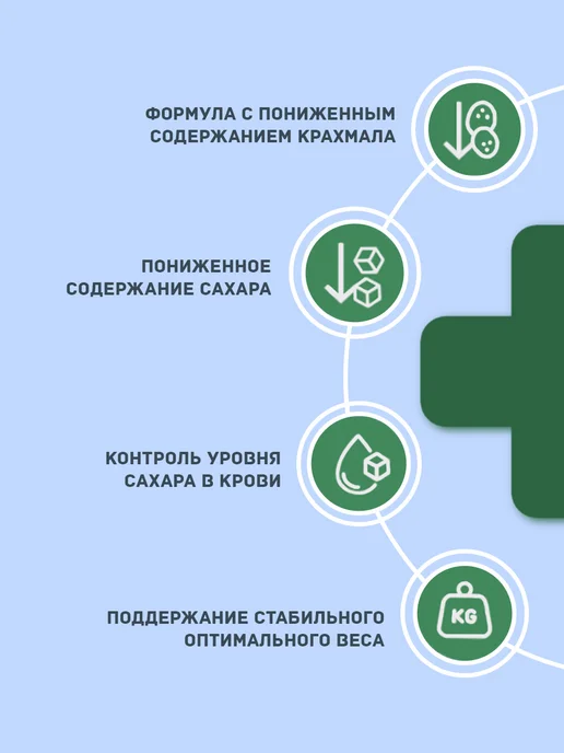 Сухой корм NordCraft Diabetic для собак, крупные, средние, 2 кг, фото 2