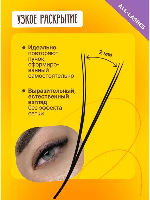 RILI Готовые пучки для наращивания ресниц YY-2D MIX C 0.07 8-14мм, 0.07, фото 2
