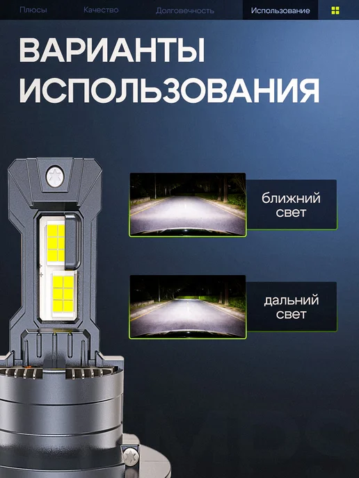 CAR PARADISE Светодиодные лед лампы H4 для авто, вариант, фото 5