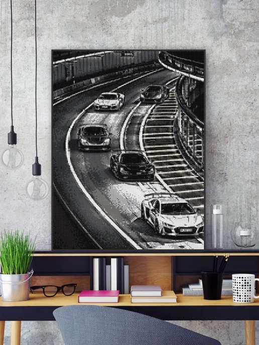 Алмазныи ряд Алмазная мозаика на подрамнике 40х50 Скорость, 40x50, фото 2