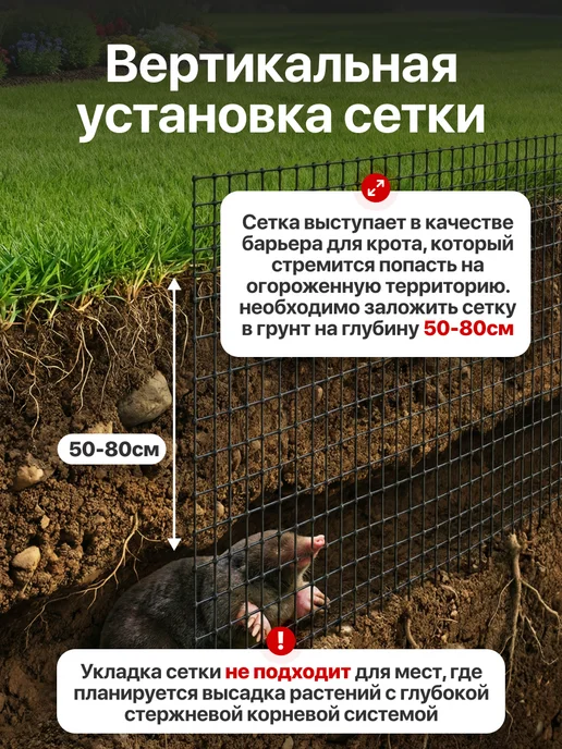Сетка от кротов 1*10м, вариант, фото 4
