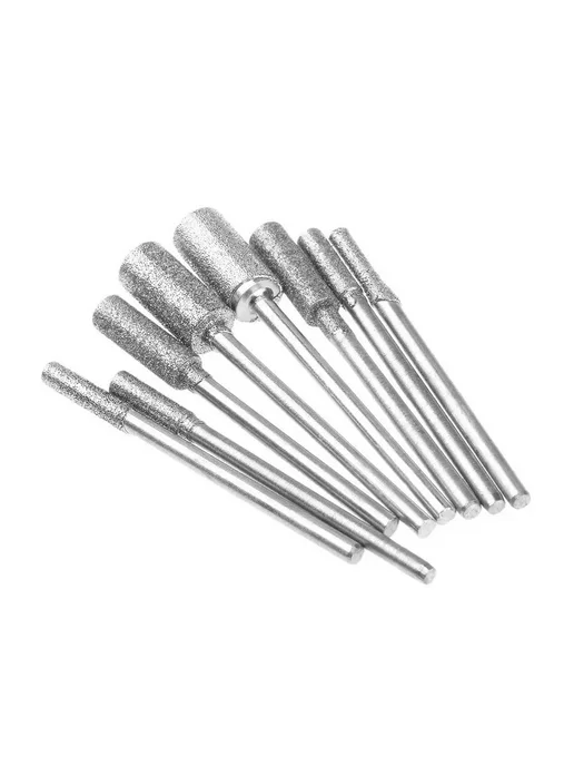 8шт алмазных шлифовальных головок 2 35 мм Цвет Серебристый, 8 шт, фото 3