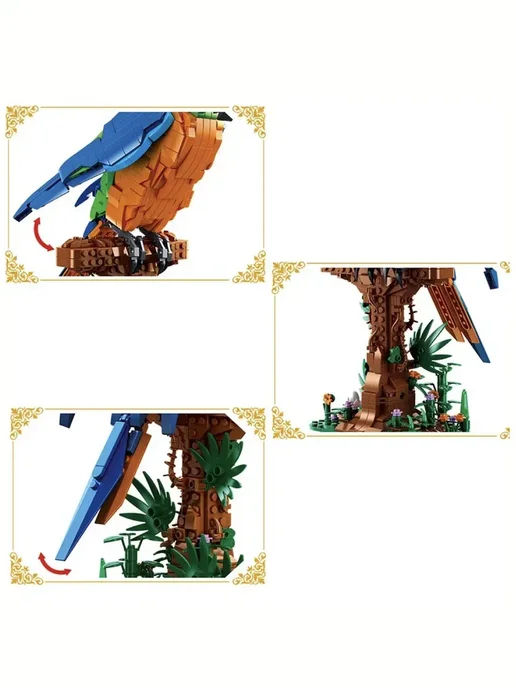 LEGO Конструктор Попугай ара 1138 деталей, вариант, фото 4