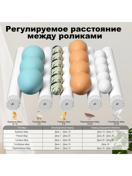 Умный инкубатор для яиц, 16 шт, автоповорот, 16 шт, фото 4