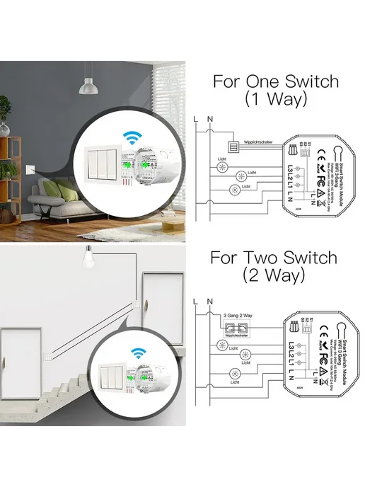 Умный мини-выключатель Wi-Fi голосовой, вариант, фото 5