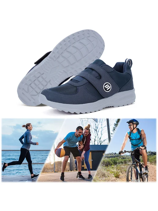 Диабетические тапки на slip-on, ортопедические, антискольжен, синий, фото 2