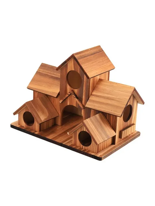 Скворечник из дерева коричневый 20х14х15 см Коричневый, 20x14x15 см