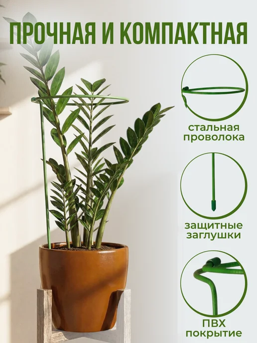 Опора для комнатных растений, зеленый, 1 шт, фото 2