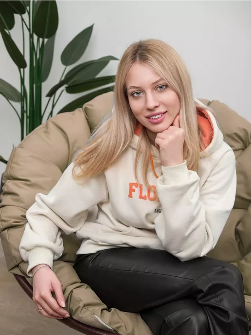 M-Group Кресло ПАПАСАН пружинка с ротангом чёрное, бежевая, бежевый, фото 4