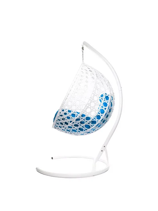 M-Group Подвесное кресло КРУГ ЛЮКС с ротангом белое, красная, синий, фото 7
