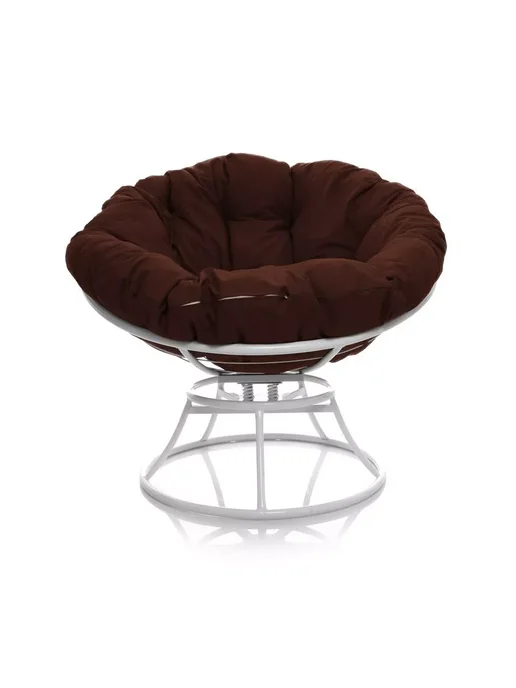 M-Group Кресло ПАПАСАН пружинка с ротангом чёрное, бежевая, белый, коричневый, фото 4