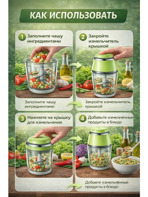 Электрический измельчитель блендер, вариант, фото 2