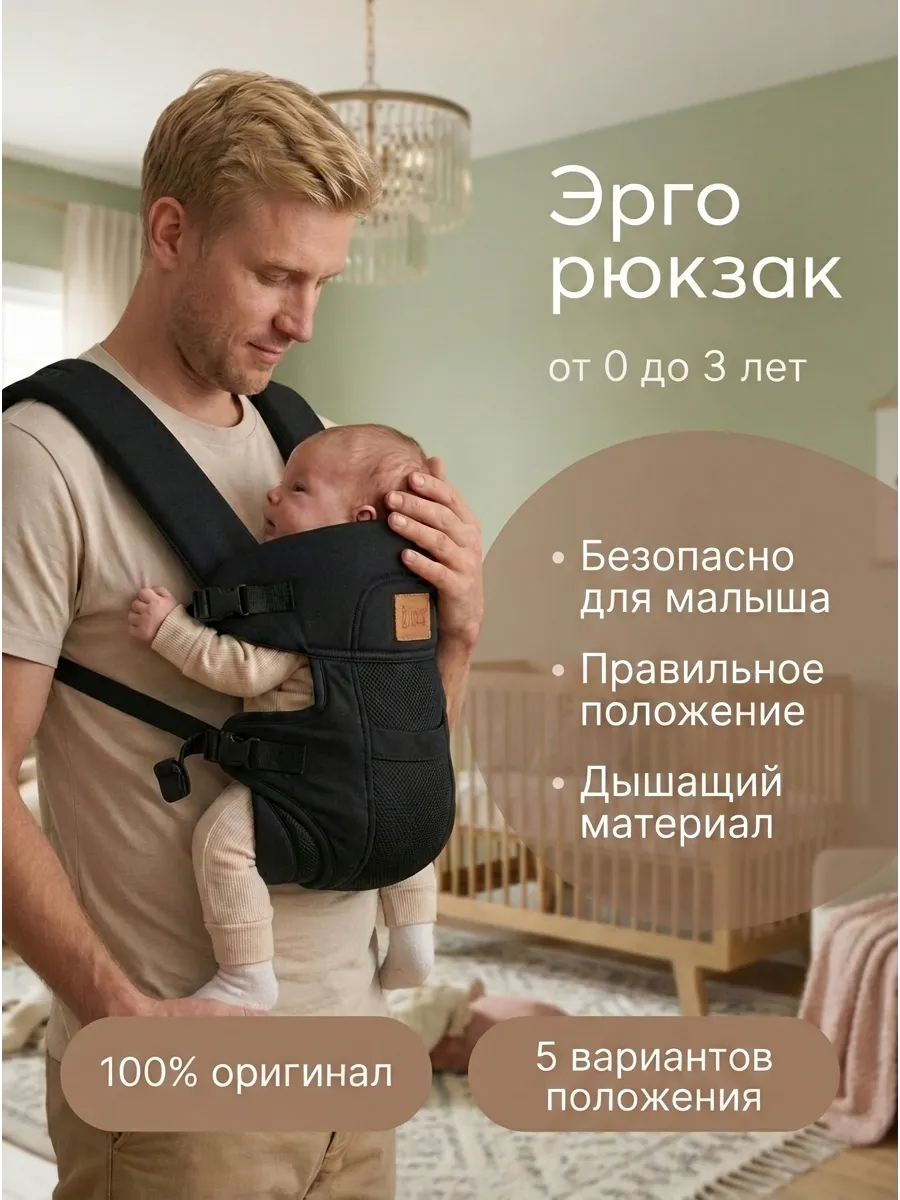 Эргорюкзак для новорожденных кенгуру