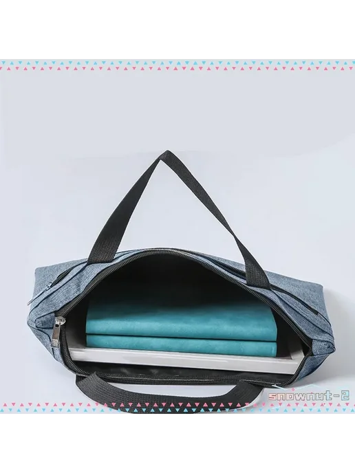 Портфель мужской черный Оксфорд 40*30*6см, 38x30x2 см, фото 5