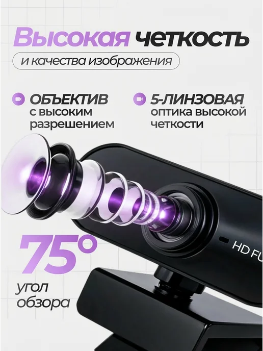 СтримСтарт Web-камера для компьютера с микрофоном, вариант, фото 2