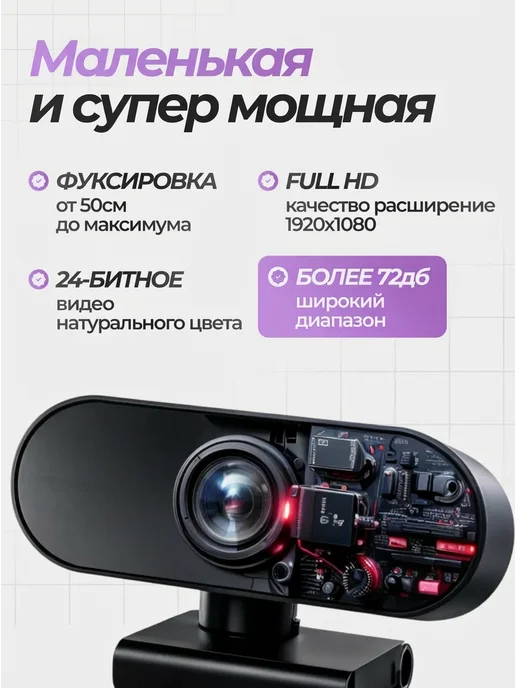 СтримСтарт Web-камера для компьютера с микрофоном, вариант, фото 6